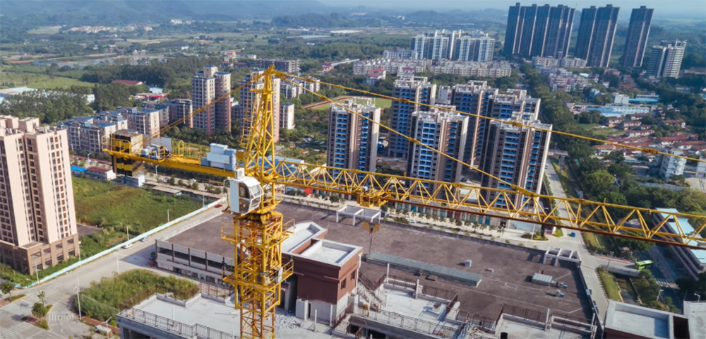 A photograph of a building crane in China