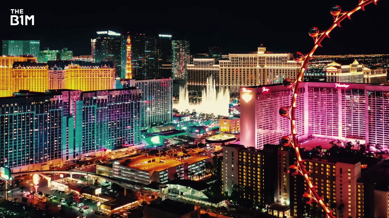 gigantic LED sphere illuminates las vegas skyline for the first time