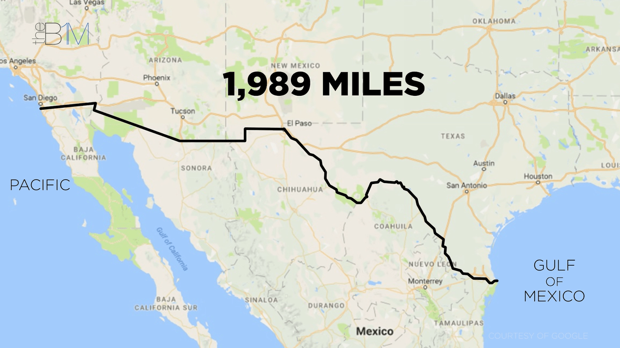 California Mexico Border Map